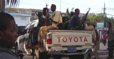 Militiamen in Mogadishu