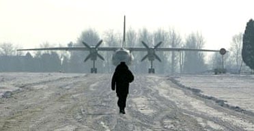 A Romanian airfield. The country is suspected of having a secret detention centre. Photograph: Bogdan Cristel/Reuters 