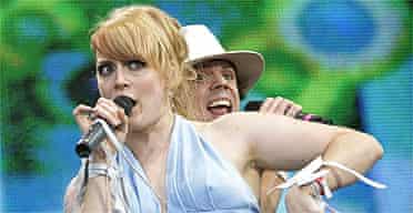 The Scissor Sisters, one of the top five downloaded artists, perform in Hyde Park