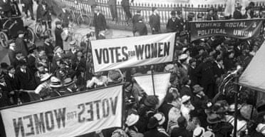 A suffragette protest in London