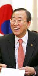 South Korean foreign minister Ban Ki-Moon, favourite to succeed Kofi Annan at the UN