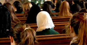 Girls from St Marylebone school in London attend a multi-faith assembly in church