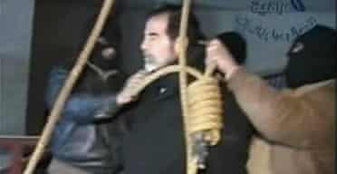 Saddam before his execution