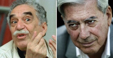 Gabriel García Márquez (l) and Mario Vargas Llosa