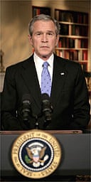 George Bush concludes his televised address on the war in Iraq