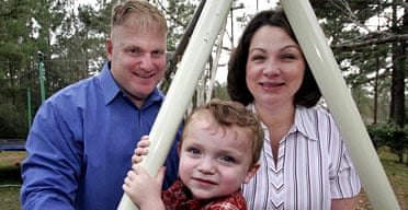 Rebekah Markham and her husband Glen, with their son Witt, two, who was also conceived after fertility treatment