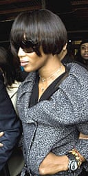 Naomi Campbell leaving court in New York