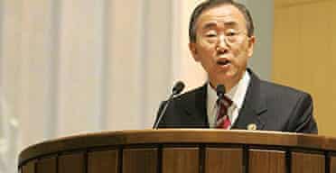 United Nations secretary general Ban Ki-moon addresses the African Union Summit in Addis Ababa.