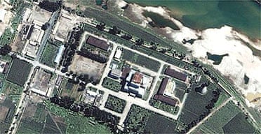 Satellite image of Yongbyon nuclear plant north of Pyongyang, North Korea
