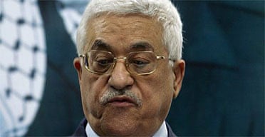 The Palestinian president, Mahmoud Abbas