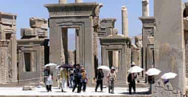 Tourists visit Persepolis, Iran
