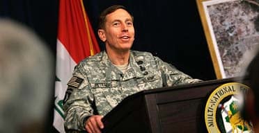 General David Petraeus gives his first press conference since taking over command of US forces in Iraq