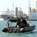 A Royal Navy jet pack on patrol in the North Arabian Gulf 