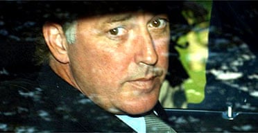 Michael Barrymore leaves Epping district council offices in September 2002 after an inquest into the death of Stuart Lubbock