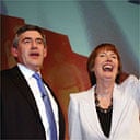 Gordon Brown, left, and Harriet Harman 