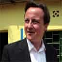 David Cameron visits an orphanage in Kigali