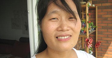 Yuan Weijing, the wife of the blind Chinese peasant activist Chen Guangchang