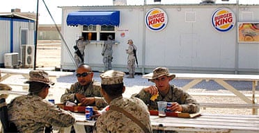 A Burger King in al-Asad air base, 100 miles west of Baghdad