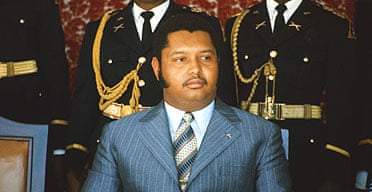 A 1975 image of the then-president of Haiti, Jean-Claude 'Baby Doc' Duvalier
