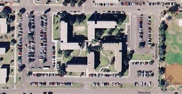 The Coronado US navy base in southern California, as seen on Google Earth