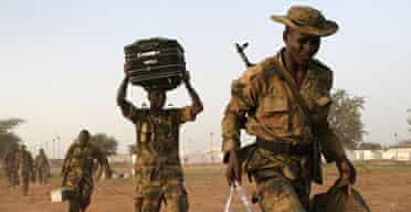 African Union peacekeepers in Darfur