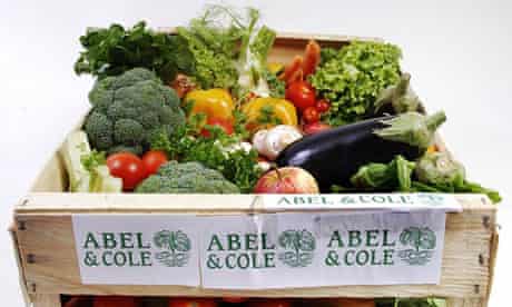 An Abel & Cole delivery box