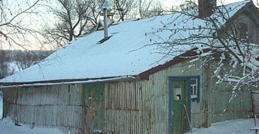 The prayer hall in the Russian village of Nikolskoye where members of the doomsday sect met until their disappearance at the end of last month