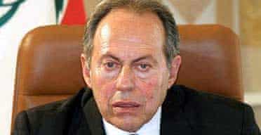The Lebanese president, Emile Lahoud