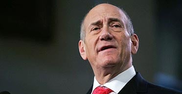 Israeli prime minister Ehud Olmert at the Middle East peace conference in Annapolis