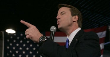 John Edwards speaks during a campaign rally in Boone, Iowa