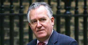 The work and pensions secretary, Peter Hain, arriving at Downing Street