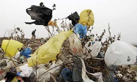 Plastic bags in China.