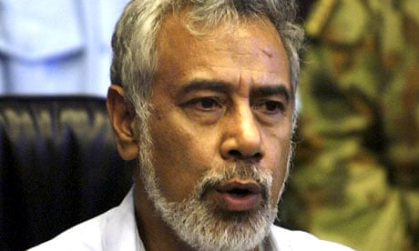 East Timor's prime minister, Xanana Gusmao