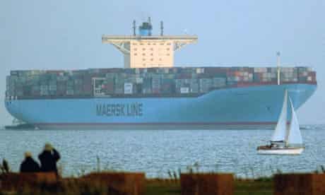 The MS Emma Maersk, one of the biggest ships on the seas. Photograph: Chris Radburn/PA