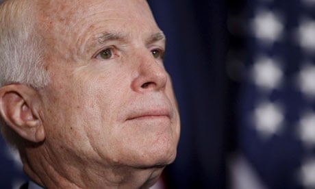 John McCain. Photograph: Shawn Thew/EPA