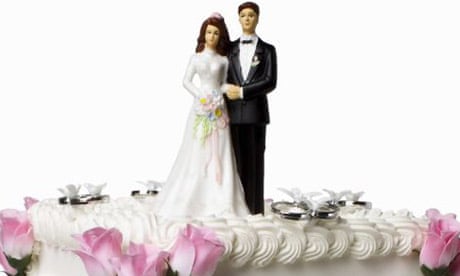 Wedding cake bride and groom