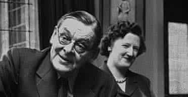 Anglo-American Nobel prize winning poet TS Eliot (1888 - 1965) with his second wife Valerie 