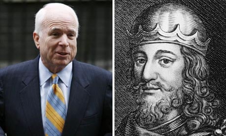 US senator John McCain and Robert the Bruce.