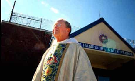 Bishop Gene Robinson outside New Hampshire State Prison