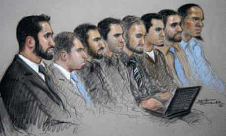Heathrow terror suspects court drawing