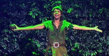 Actor Miguel Antelo performing in 'Peter Pan, El Musical'