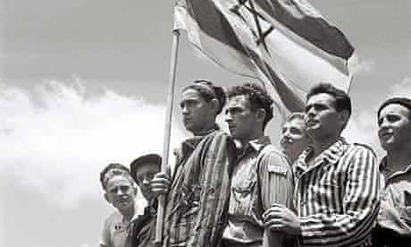 Jewish survivors of the Buchenwald Nazi concentration camp arrive at Haifa port in 1945