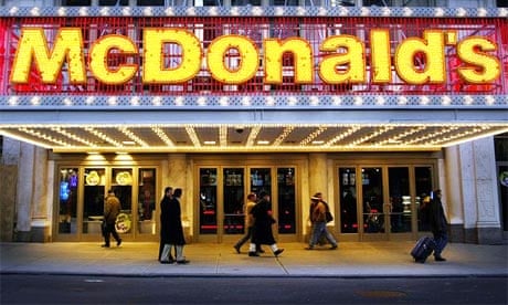 A McDonald's restaurant on 42nd Street in Times Square, New York