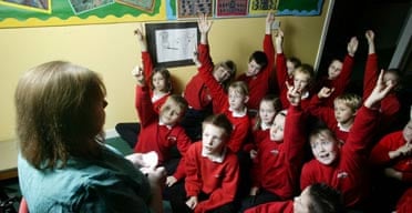 Schoolchildren in Midlothian