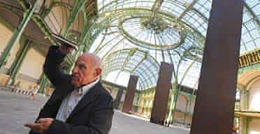 The sculptor Richard Serra at the Grand Palais in Paris