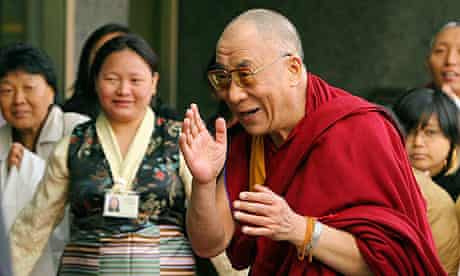 The Dalai Lama arrives outside his hotel in central London, at the start of an 11-day visit to Britain.