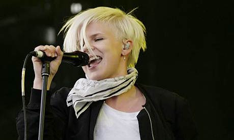 Swedish singer Robyn on stage
