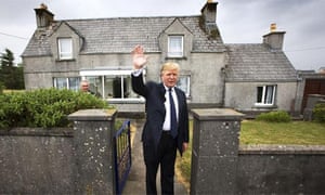 Donald Trump pays a flying visit to his mother's birthplace in Tong, on the island of Lewis, Scotland