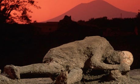 Cast of a Pompeiian's body