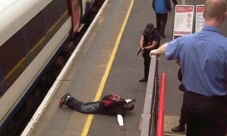 An innocent train passenger is confronted by armed police at Bournemouth train station